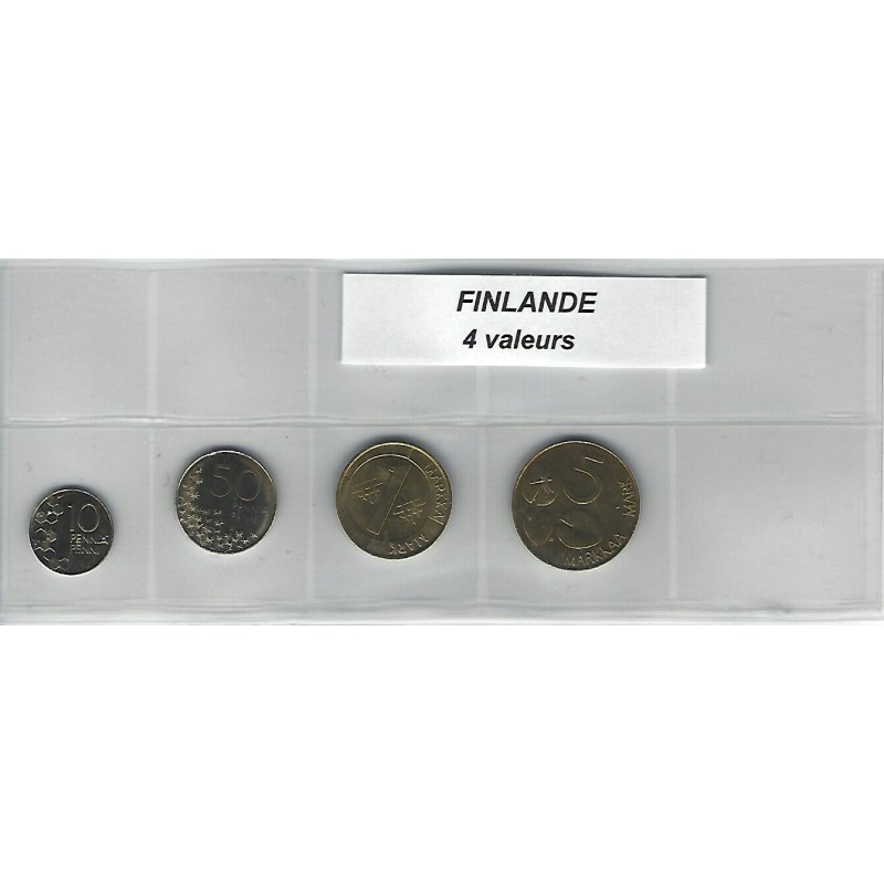 Finlande série de 4 pièces de monnaie