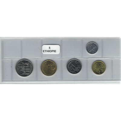 Ethiopie série de 5 pièces de monnaie