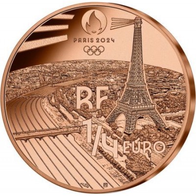 FRANCE 1/4 euro Commémorative JO 2024 Série Sport Saut à la Perche
