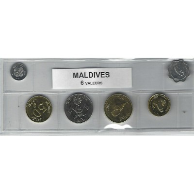 Maldives série de 6 pièces de monnaie