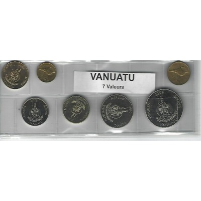 Vanuatu série de 7 pièces de monnaie