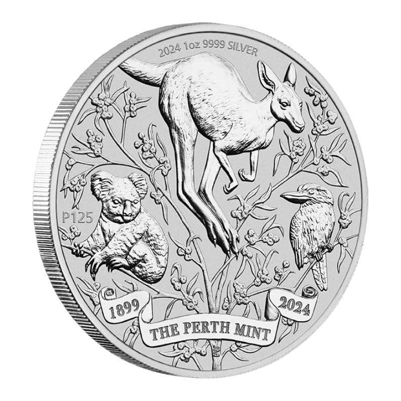 AUSTRALIE 1 Dollar Argent 1 Once 125 Ans de la Perth Mint 2024 ⏰