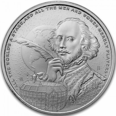 NIUE 2 Dollars Argent 1 Once Shakespeare 2024