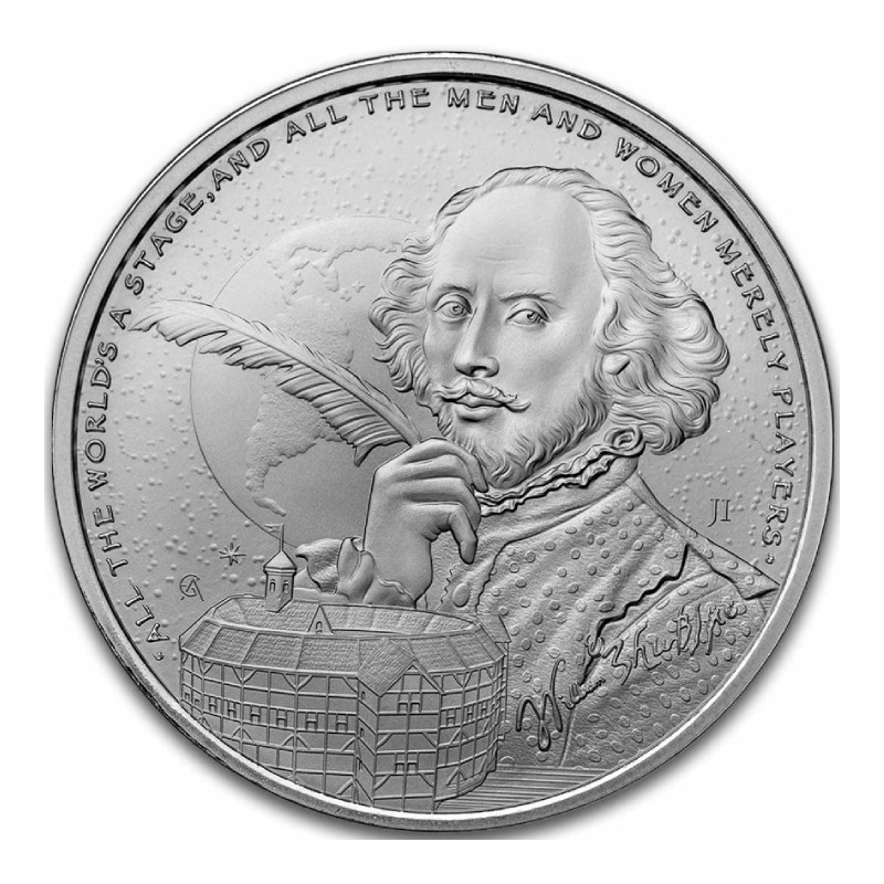 NIUE 2 Dollars Argent 1 Once Shakespeare 2024