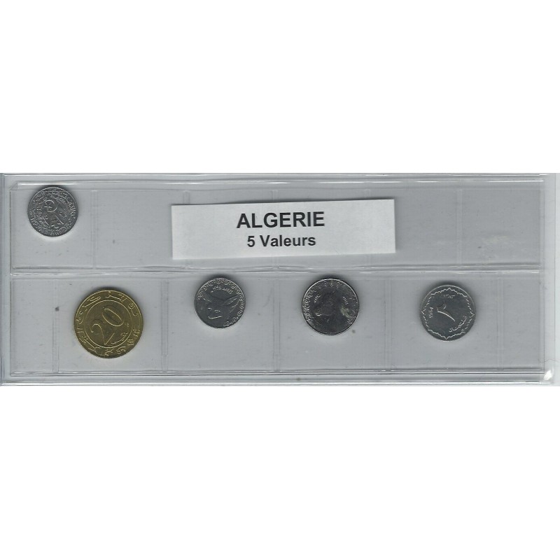 Algérie série de 5 pièces de monnaie