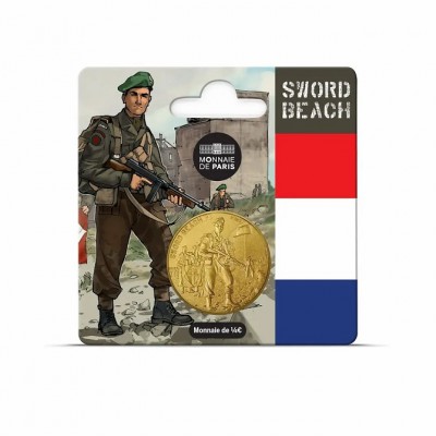 FRANCE 1/4 euro Commémorative 80 ans du D-Day Sword Beach ⏰