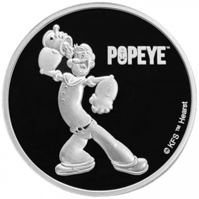 FIDJI 50 Cents Argent 1 Once Popeye 2024 ⏰