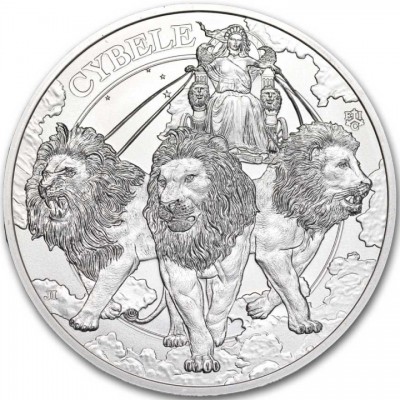 SAINTE HELENE 1 Pound Argent 1 Once Cybèle et les Lions 2024
