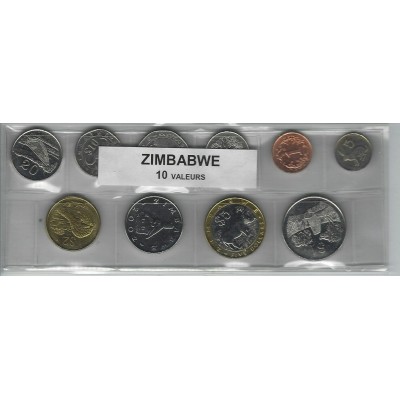 Zimbabwe série de 10 pièces...