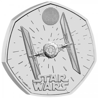 GRANDE BRETAGNE 50 Pence Star Wars TIE Fighter 2024 ⏰