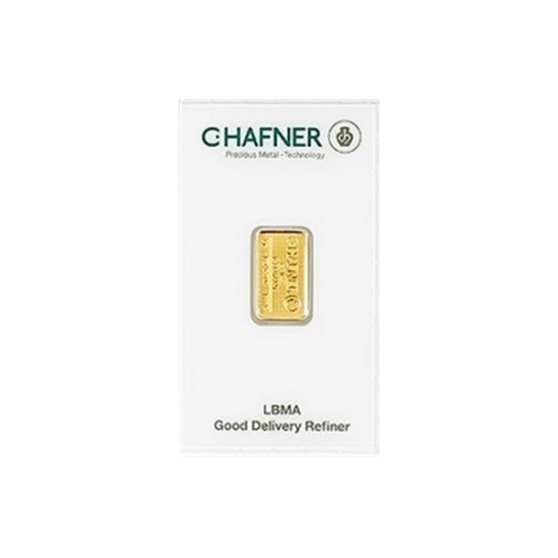 Lingot scellé C Hafner 2 grammes or SmartPack