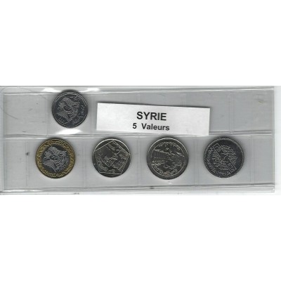 Syrie série de 5 pièces de monnaie