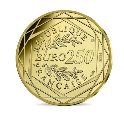 FRANCE COLLECTION JO 2024 250 EUROS OR 2024 la Mascotte et la Tour Eiffel⏰