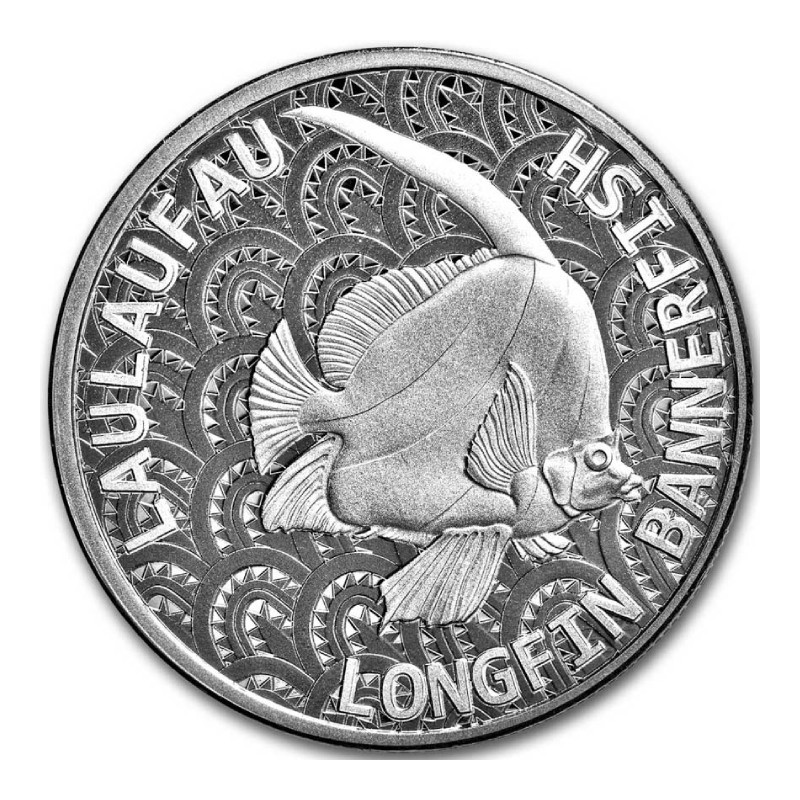 TOKELAU 5 Dollars Argent 1 Once Poisson-bannière à longues nageoires 2024 ⏰