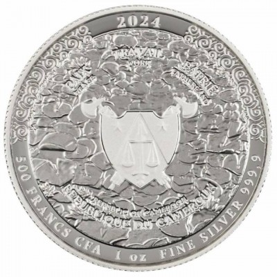 CAMEROUN 500 Francs Argent 1 Once the Witcher le Destin 2024