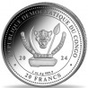 CONGO 20 Francs Argent 1 Once Vie Sauvage Faucon Pèlerin 2024 ⏰