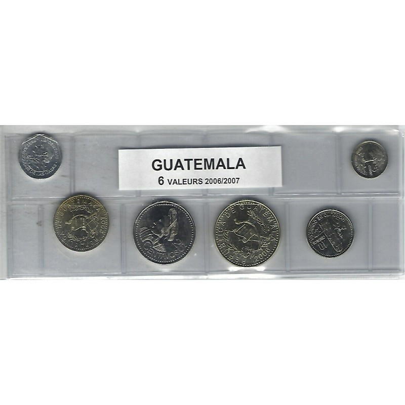 Guatemala série de 6 pièces de monnaie