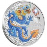 AUSTRALIE 1 Dollar Argent 1 Once Année du Dragon Dragon Bleu 2024 ⏰