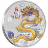 AUSTRALIE 1 Dollar Argent 1 Once Année du Dragon Dragon Jaune 2024 ⏰