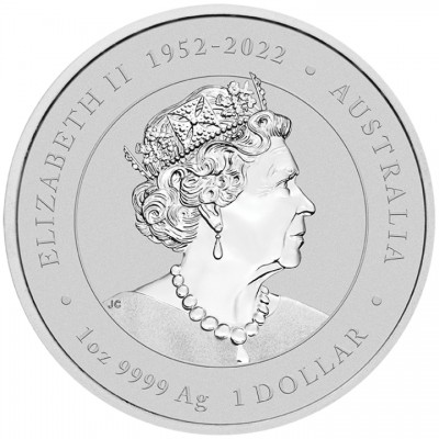AUSTRALIE 1 Dollar Argent 1 Once Année du Dragon Dragon Jaune 2024