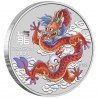 AUSTRALIE 1 Dollar Argent 1 Once Année du Dragon Dragon Rouge 2024 ⏰