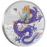 AUSTRALIE 1 Dollar Argent 1 Once Année du Dragon Dragon Violet 2024 ⏰