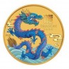 AUSTRALIE 15 Dollars Or 1/10 Once Couleur Année du Dragon 2024 ⏰