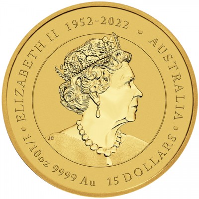AUSTRALIE 15 Dollars Or 1/10 Once Couleur Année du Dragon 2024 ⏰
