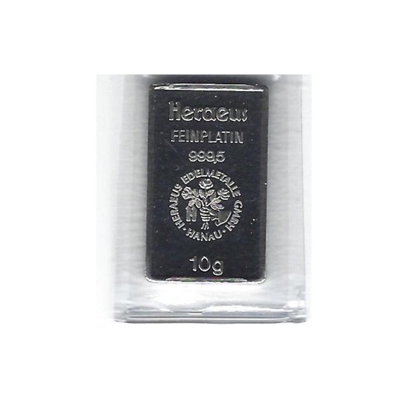 Lingot Platine 999/1000 10 Grammes Argor ⏰