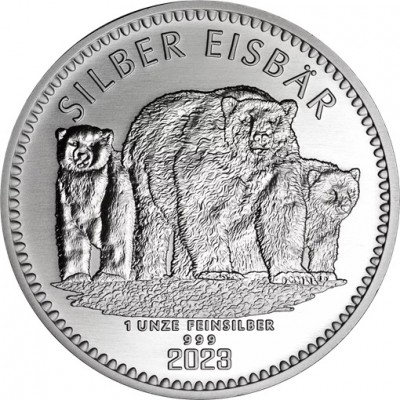 Médaille Argent 1 Once Ours Polaire 2023