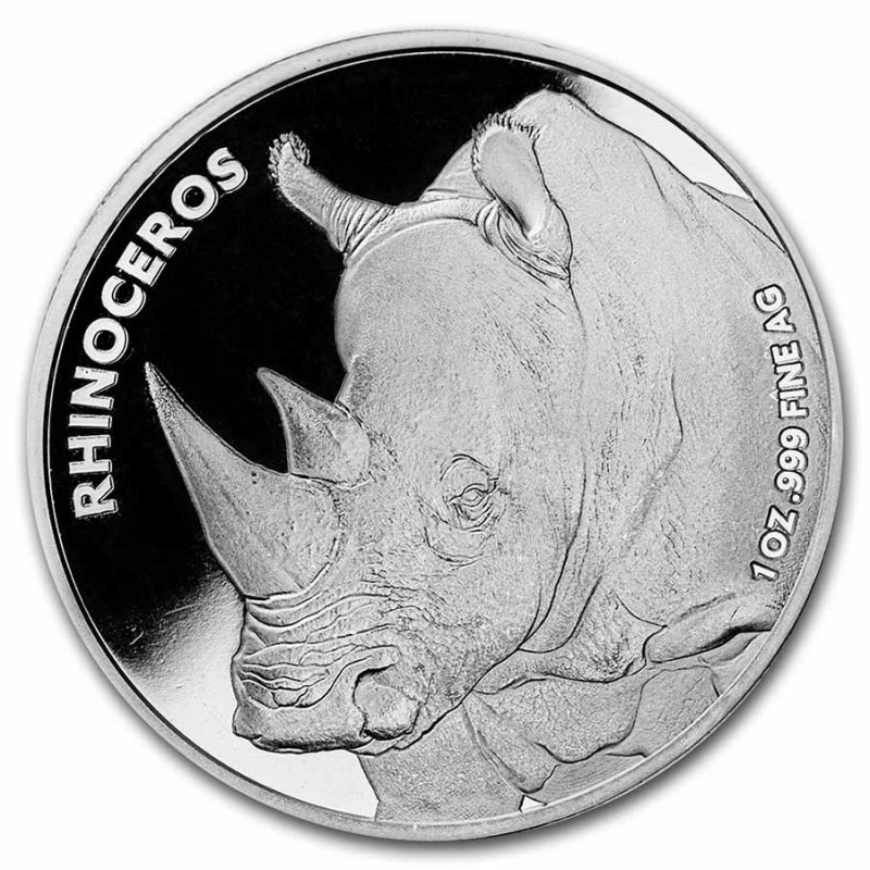 Médaille Argent 1 Once Zoo San Diego Rhinoceros