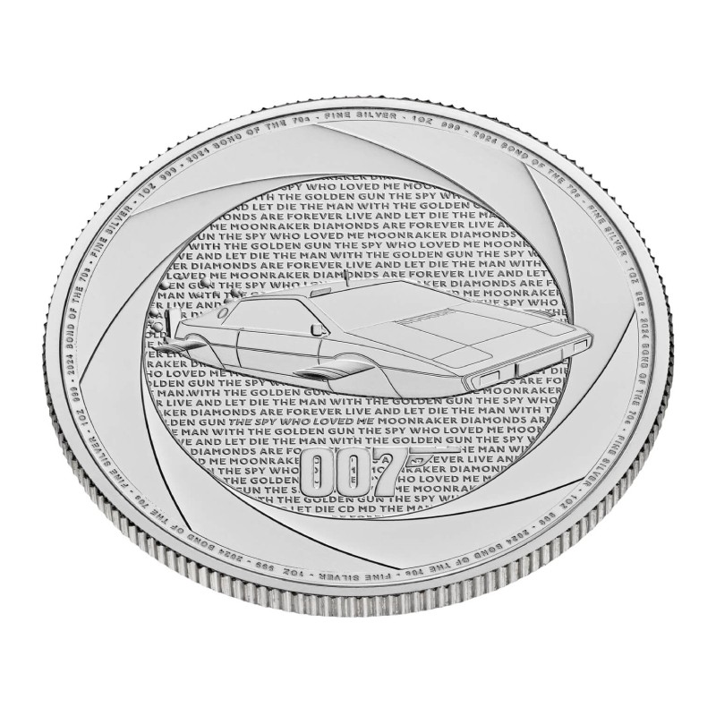 GRANDE BRETAGNE 2 Livres Argent 1 Once James Bond des Années 70 2024 ⏰