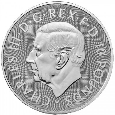 GRANDE BRETAGNE 10 Livres Argent 10 onces Tudor Beasts Dragon Tudor 2024 ⏰