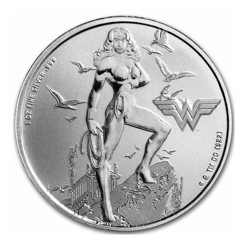 NIUE 2 Dollars Argent 1 Once DC Comics Wonder Woman 2024 ⏰