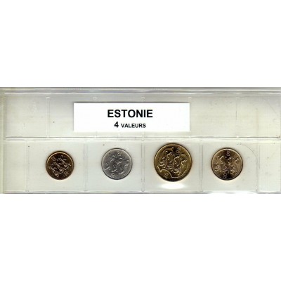 Estonie série de 4 pièces de monnaie