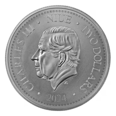 NIUE 2 Dollars Argent 1 Once Phoenix 2024 ⏰