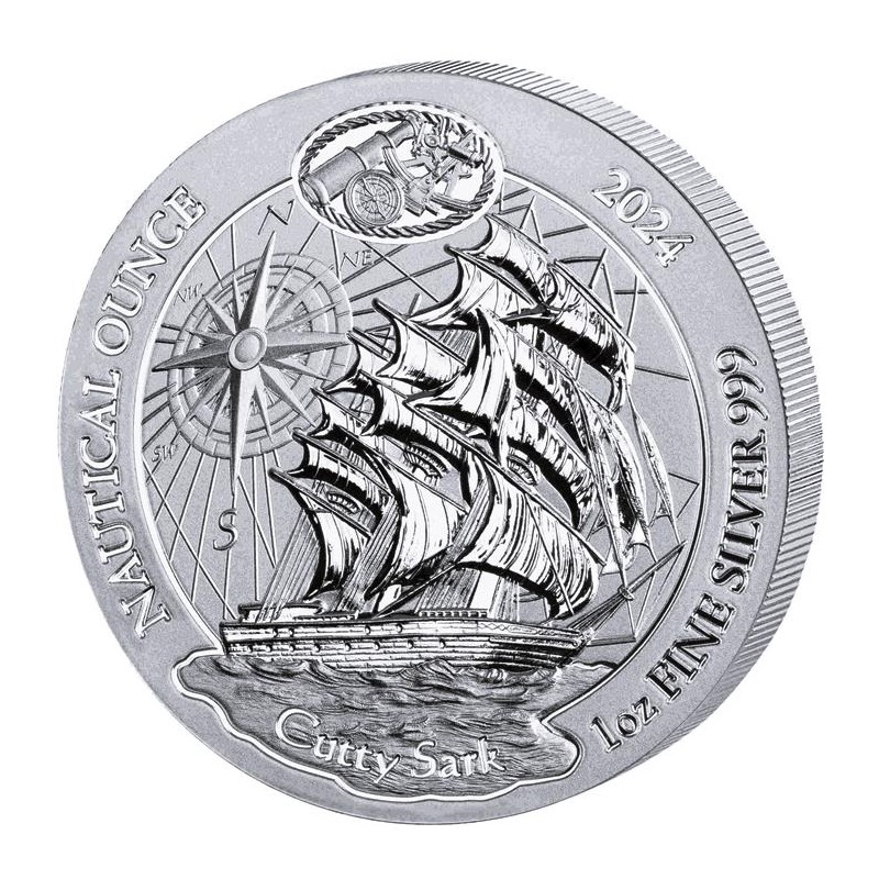 RWANDA 50 RWF Argent 999/1000 1 Once Nautique Cutty Sark 2024 ⏰