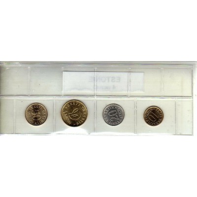 Estonie série de 4 pièces de monnaie