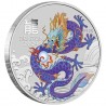 AUSTRALIE 50 Cents Argent 1/2 Once Année du Dragon Dragon Violet 2024 ⏰