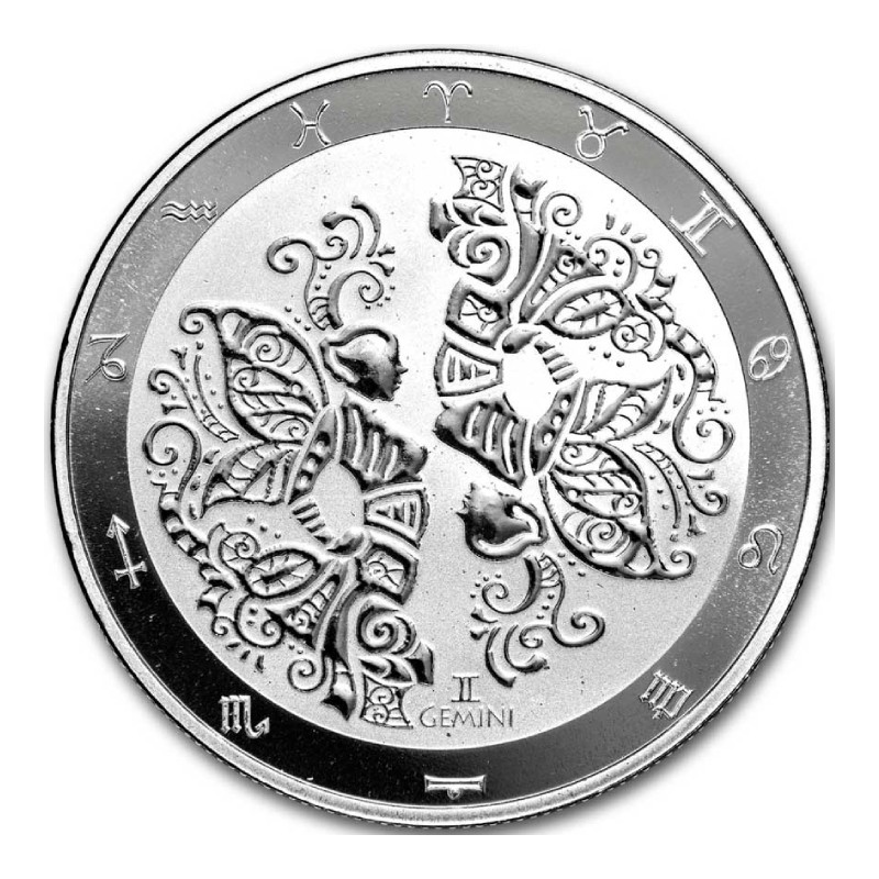 TOKELAU 5 Dollars Argent 1 Once Zodiaque 2024 Gémeaux