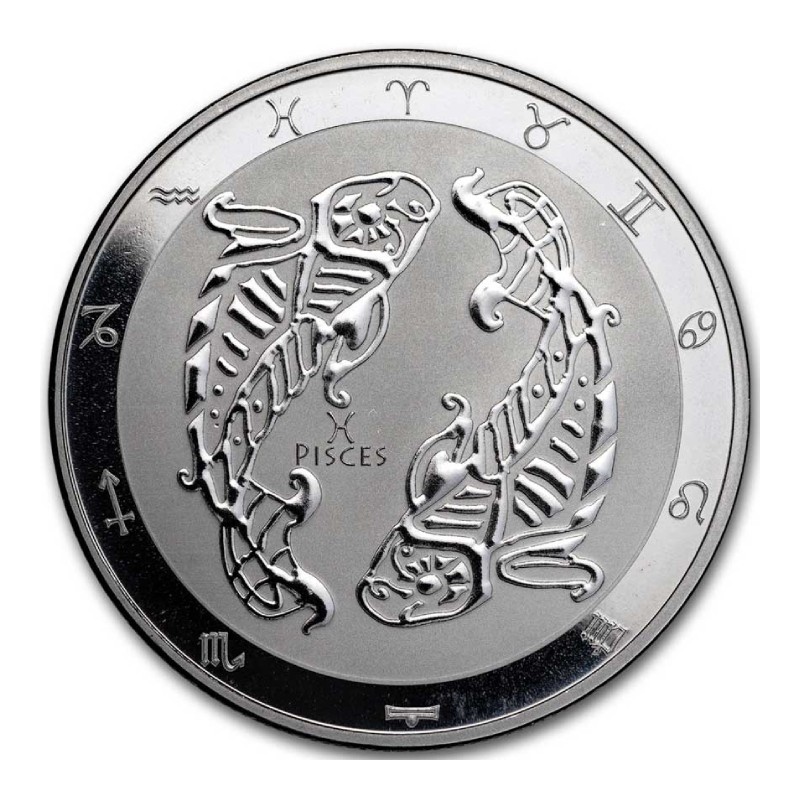 TOKELAU 5 Dollars Argent 1 Once Zodiaque 2024 Poissons⏰