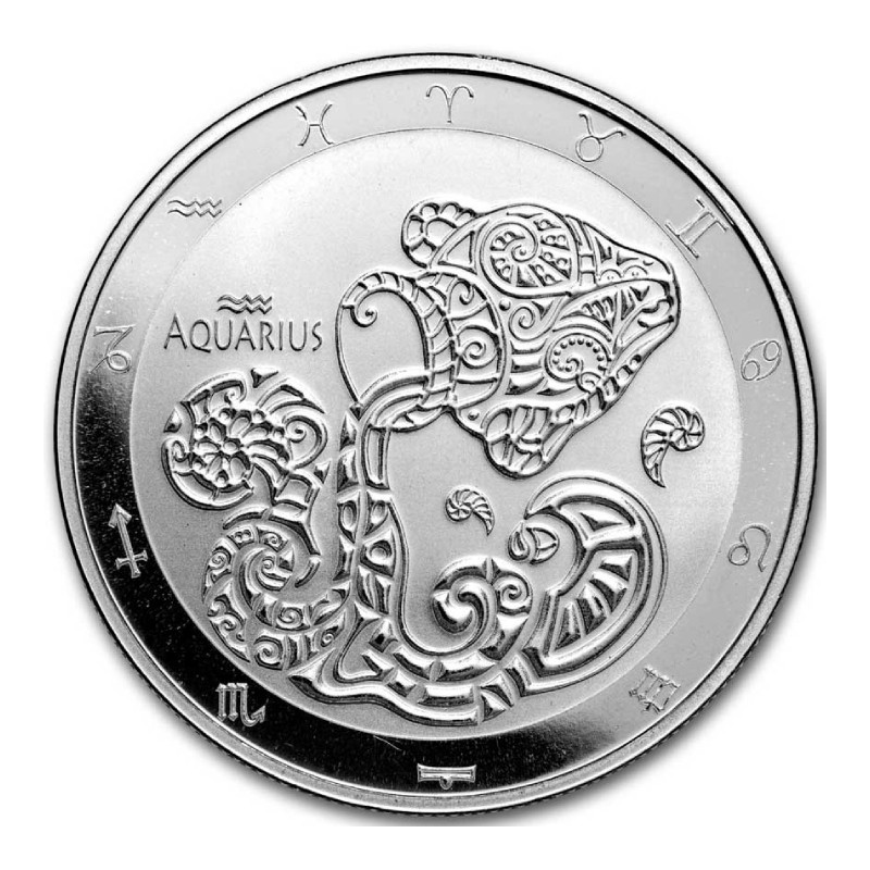 TOKELAU 5 Dollars Argent 1 Once Zodiaque 2024 Verseau⏰