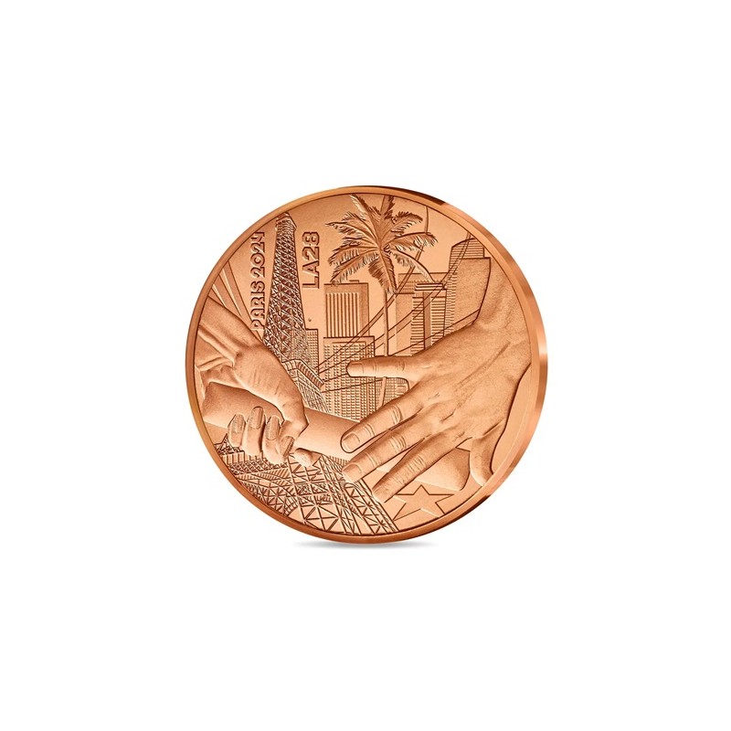 FRANCE 1/4 euro Commémorative JO 2024 Série Sport Handover Paris Los Angeles 2028 ⏰