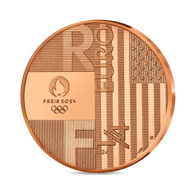 FRANCE 1/4 euro Commémorative JO 2024 Série Sport Handover Paris Los Angeles 2028 ⏰