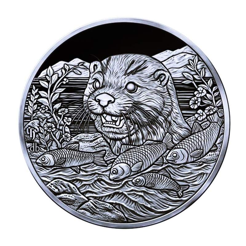 CAMEROUN 1 000 Francs Argent 1 Once Loutre 2024