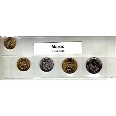 Maroc série de 5 pièces de monnaie