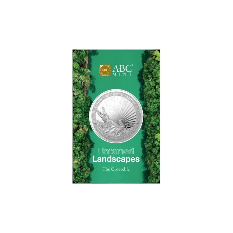 TOKELAU 5 Dollars Argent 1 Once Blister Paysages Sauvages Crocodile 2024