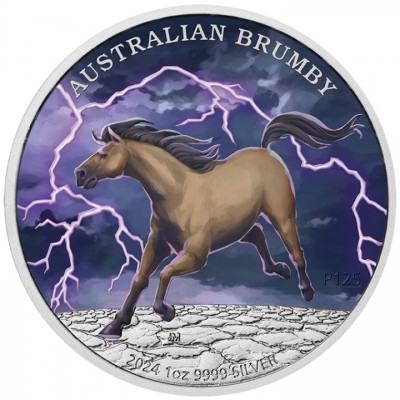 AUSTRALIE 1 Dollar Couleur Argent Brumby 2024