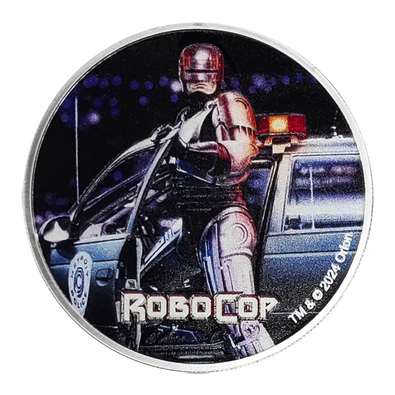 FIDJI 50 Cents Argent Couleur 1 Once Robocop 2024 ⏰