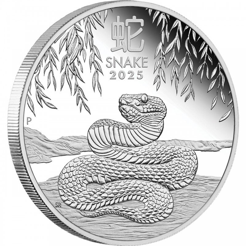 AUSTRALIE 1 Dollar Argent 1 Once Année du Serpent 2025 ⏰